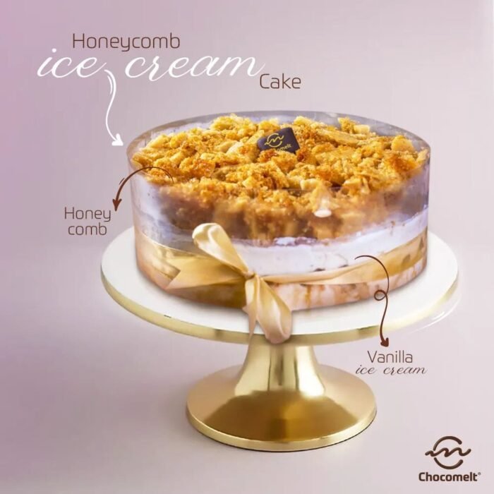 chocomelteg Honeycomb ice cream cake